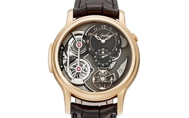Romain Gauthier Logical One, Reference MON00120 | A limited edition pink gold semi-skeletonised wristwatch with ergonomic winding system, chain and fusée and power reserve indication, Circa 2017 | Logical One 型號MON00120 |...