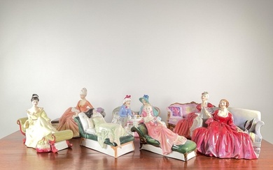 Royal Doulton: a collection of seven seated figures comprisi...