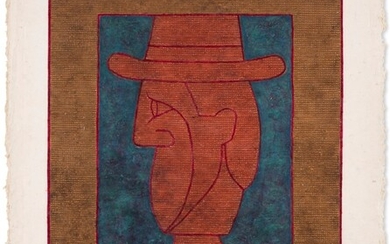 Rufino Tamayo (1899-1991), Cabeza sobre fondo azul