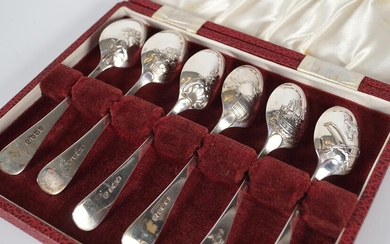 SET OF SIX SILVER SPOONS