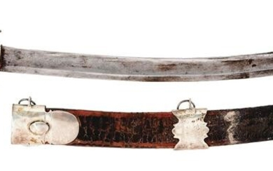 SILVER MOUNTED DIRK WITH SCABBARD.