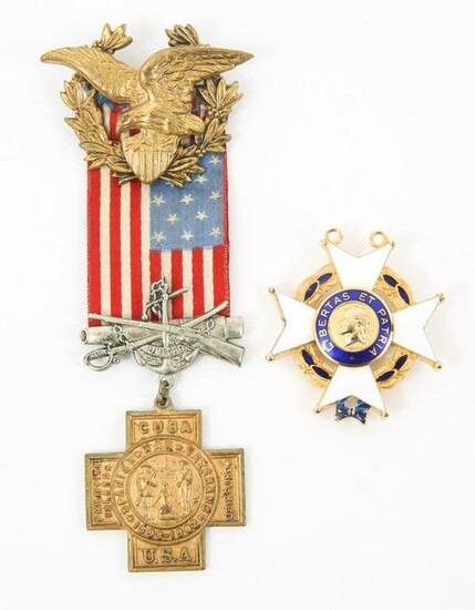 SONS OF THE AMERICAN REVOLUTION MEDAL LOT OF 2