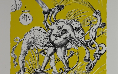 Salvador Dali' (1904 - 1989) SENZA TITOLO serigrafia, cm 67,5x48,2; es....