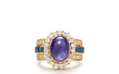 Sapphire and Diamond Ring | 藍寶石 配 鑽石 戒指