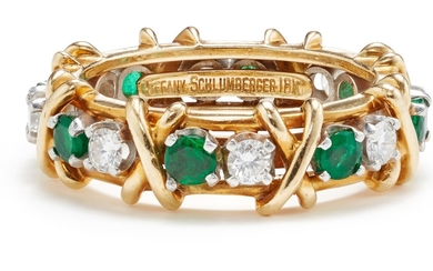 Schlumberger for Tiffany & Co., A Diamond, Emerald and Gold Ring