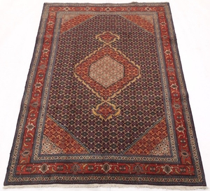 Semi-Antique Hand-Knotted Tabriz Silk and Wool Carpet