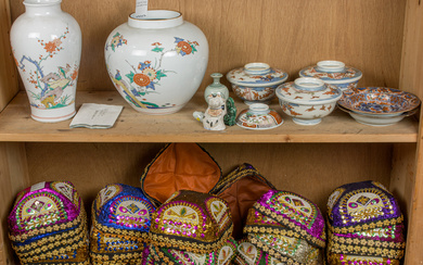 Shelf of Japanese ceramic articles