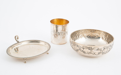 Silver items, gr. 500 ca. Early 20th century