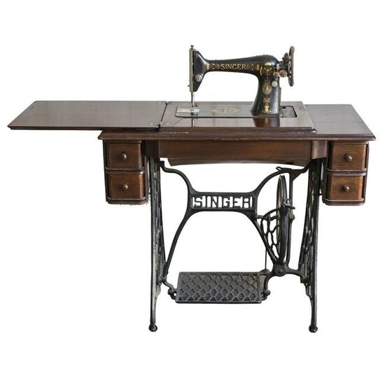 Singer Sawing Machine and Table.