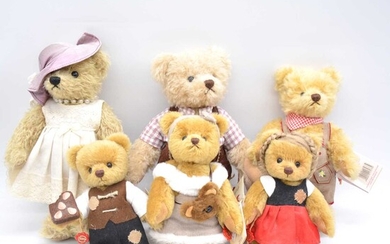 Six limited edition Teddy Hermann teddy bears