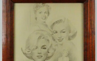 Sketch of Marilyn Monroe in 4 Poses