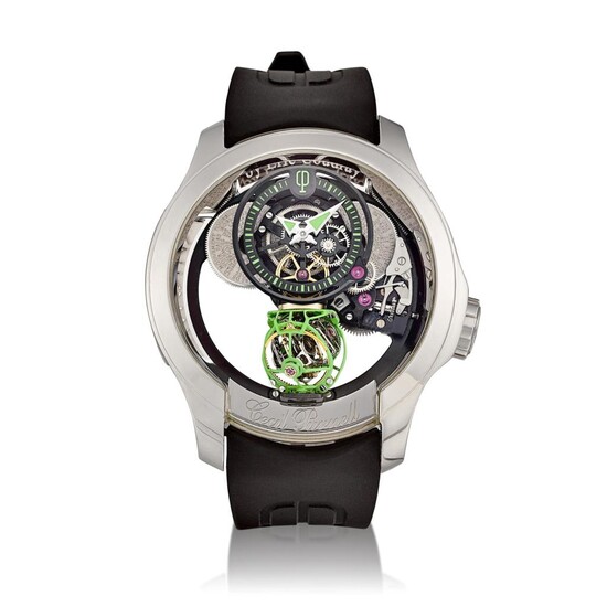 Spherion, CP.01 WG | A unique white gold skeletonized triple axis tourbillon wristwatch, Circa 2018 | Spherion CP.01WG | 獨一無二白金鏤空三軸陀飛輪腕錶，約2018年製, Cecil Purnell