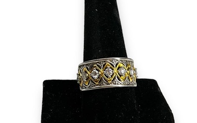 Sterling Silver and Diamonds Ring