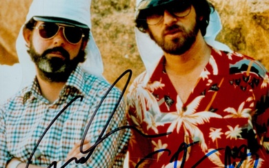 Steven Spielberg and George Lucas Signed 10 x 8...