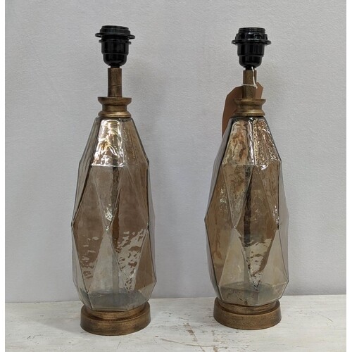 TABLE LAMPS, a pair, 1970s Italian style, 44cm H (2)