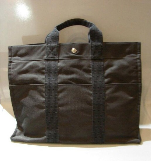 TIMELESS Hermes Gray Shopper Tote Bag