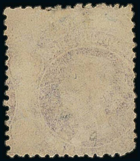 Tasmania 1857-67 watermark double-lined numeral 4d. pale blue printed both sides, the second i...