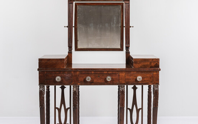 The Susan Bainbridge Classical Carved Mahogany and Mahogany Veneer Dressing Table