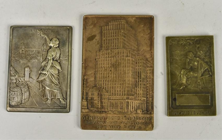 Three Bronze Plaques