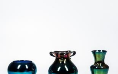 Three Imperial Art Glass Vases