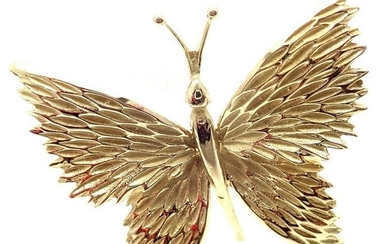 Tiffany & Co 18k Yellow Gold Butterfly Pin Brooch