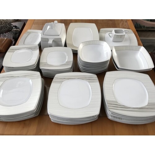 Trio Quality Porcelain Dinner Service For 12 (72pcs - Unused...