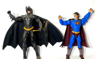 Two Action Figures including Batman & Superman, DC Comics
