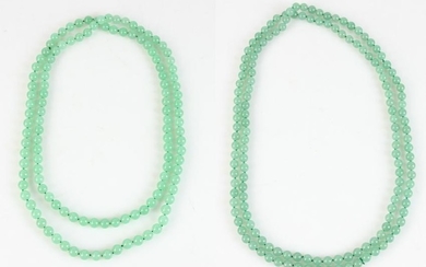 Two Chinese Jade Necklaces