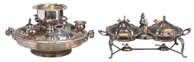Two Large Silver Plate Servers