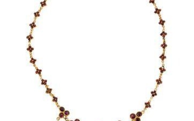 Victorian Vermeil and Garnet Necklace