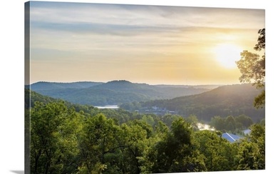 View Of Lake Of The Ozarks In Missouri At Sunrise Canvas Reproduction