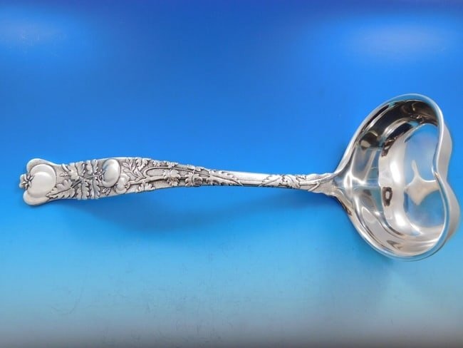 Vine by Tiffany and Co Sterling Silver Soup Ladle Heart Shaped with Tomatoes 12"