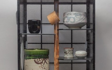 Vintage Japanese Cabinet & Tea Set