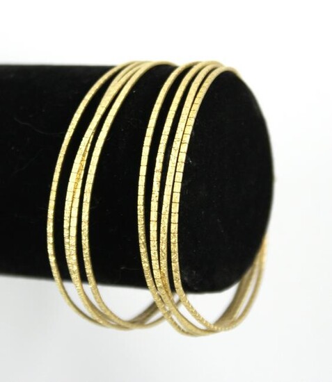 Vintage Mid-Century Modern 10K Gold Bracelets, 2