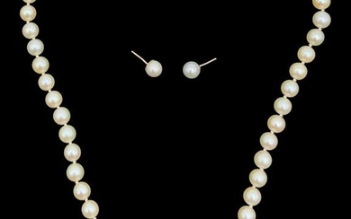 Vintage Mikimoto Pearl Necklace w/Papers.