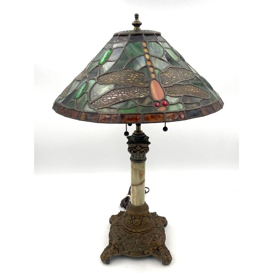 Vintage Tiffany-Style Dragonfly Lamp