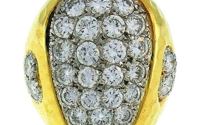 Vintage Van Cleef & Arpels Diamond 18k Yellow Gold Ring