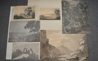 W. Sawry Gilpin, a watercolour en grisaille, figures by...