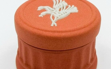 Wedgwood Terracotta Jasperware, Miniature Round Trinket