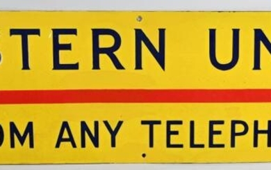 Western Union "from any telephone" Sign