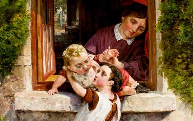 William Henry Midwood (UK,fl 1867-1871) oil painting antique