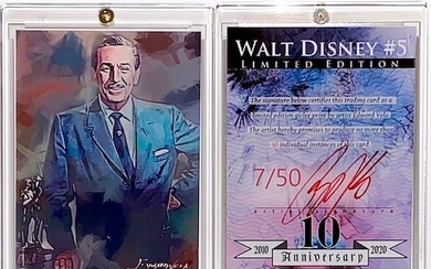 1 of only 50 Made Artist Signed WALT DISNEY Art Card