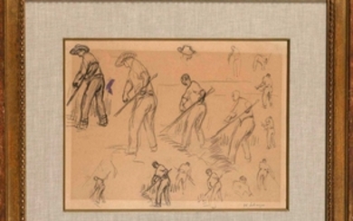 Henri Lebasque French, 1865-1937 Studies of Men with Scythes