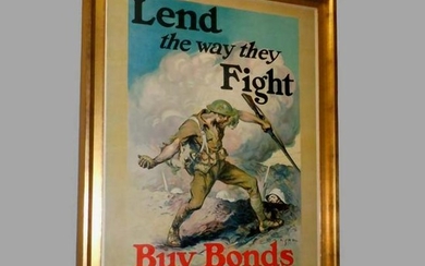 WWI POSTER EDMUND MARION ASHE LEND THE WAY BUY WAR
