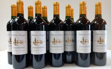 12 bouteilles de Lalande de Pomerol. Château... - Lot 55 - Enchères Maisons-Laffitte