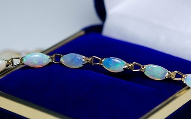 14 kt. Gold - Bracelet - Opals
