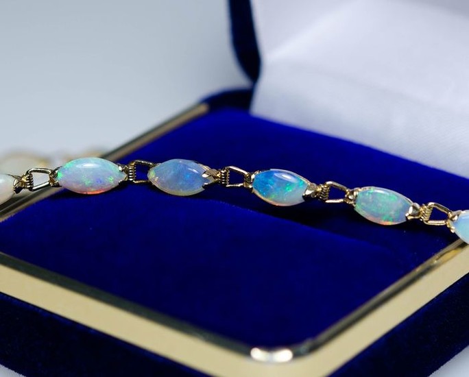 14 kt. Gold - Bracelet - Opals