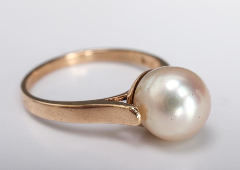 14K Yellow Gold & Pearl Ring
