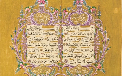 AN ILLUMINATED QUR’AN, COPIED BY MUSTAFA HELMI IBN HAMAD, STUDENT OF MEHMED KAMIL, TURKEY, OTTOMAN, DATED 1260 AH/1844-45 AD