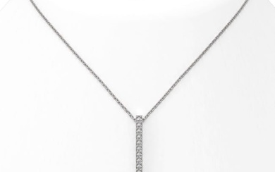 1.6 ctw Pear Cut Diamond Designer Necklace 18K White Gold
